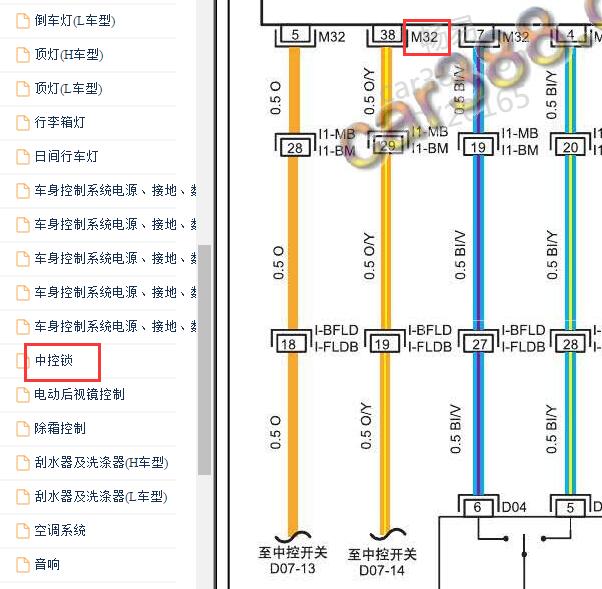 2017年江淮瑞风S2中控门锁电路图