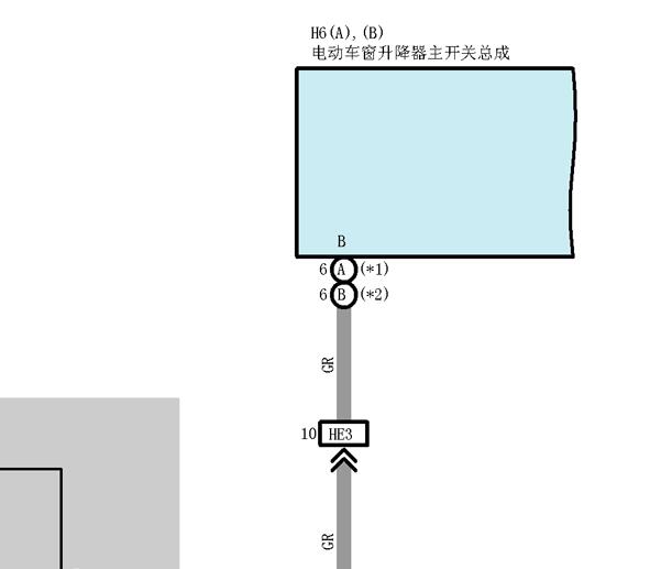 2014年丰田卡罗拉车窗升降电路图