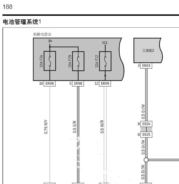 2020年威马EX5  电池电路图与保险丝继电器位置