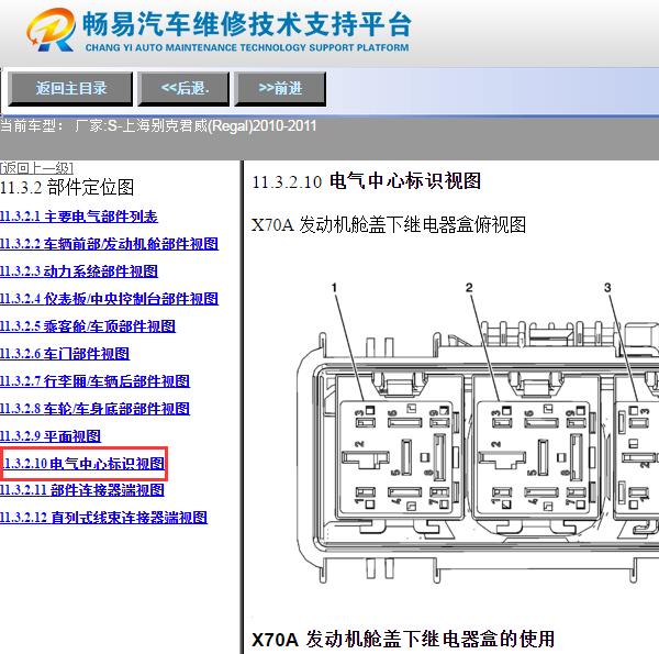 2011年别克君威保险丝位置与说明