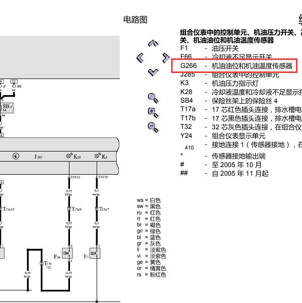 2010年奥迪A6L  发动机电路图和机油压力测试资料