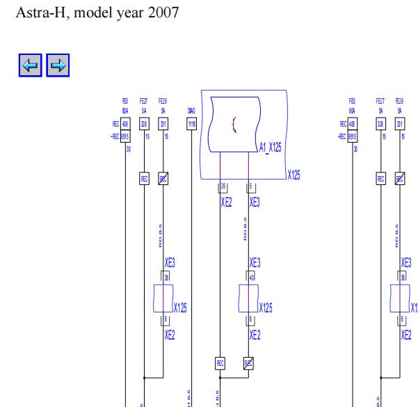 2007年欧宝雅特转向系统电路图