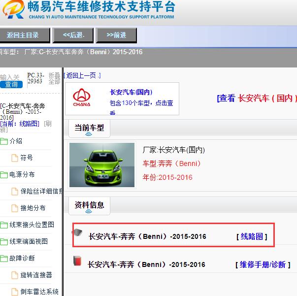 2015-2016年长安奔奔（Benni）全车电路图