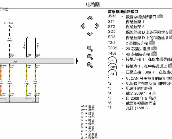 2012年奥迪Q5网关电路图