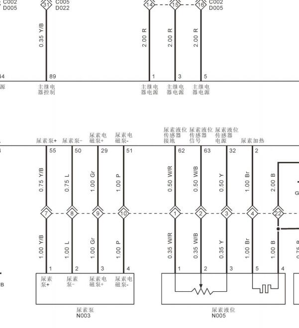 福田大将军2.0发动机尿素电路图
