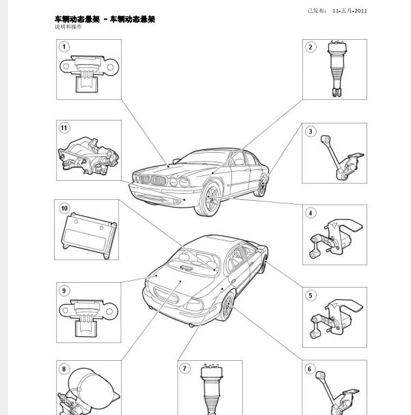 2007年捷豹XJ  悬挂维修手册与电路图