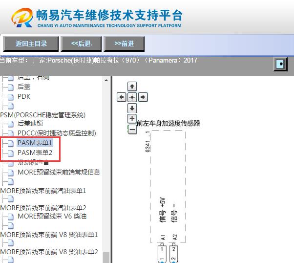 2017年保时捷帕拉梅拉悬挂电路图