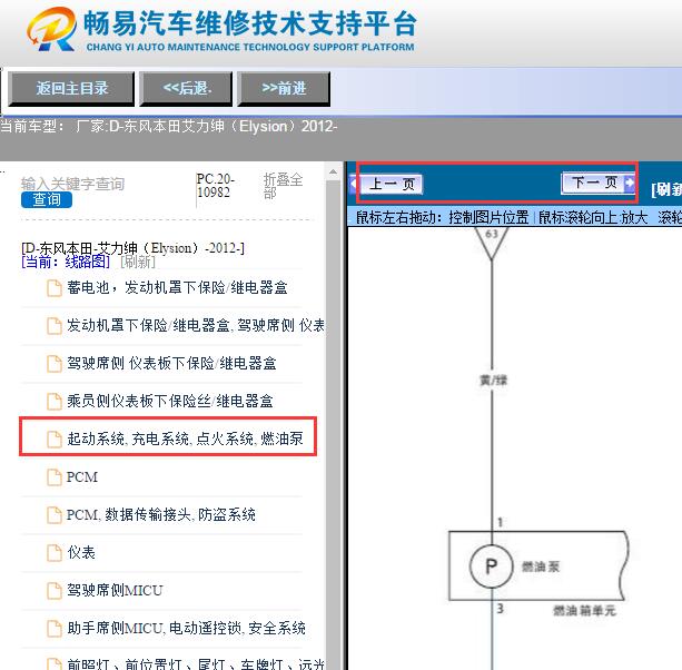 2012年本田艾力绅燃油泵电路图