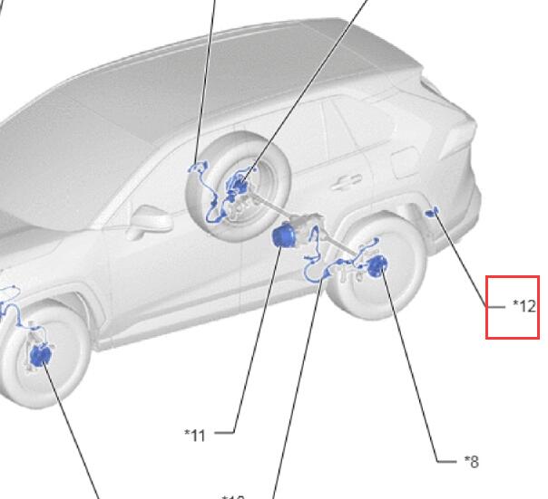 2020年丰田RAV4四驱总成位置