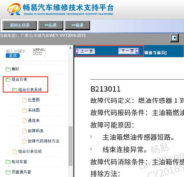 2018-2019年长城VV7仪表资料
