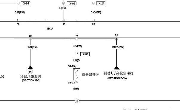 2011年海马海福星灯光电路图和HM474Q发动机电路图