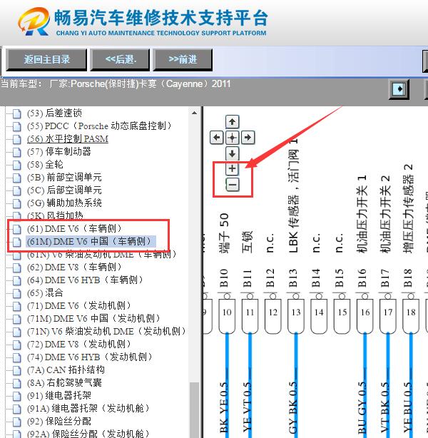 2011年保时捷卡宴  发动机电路图