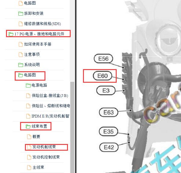 2014年日产阳光启动继电器E60位置