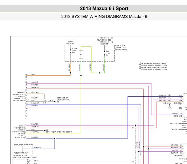 2013年马自达6网络通讯电路图