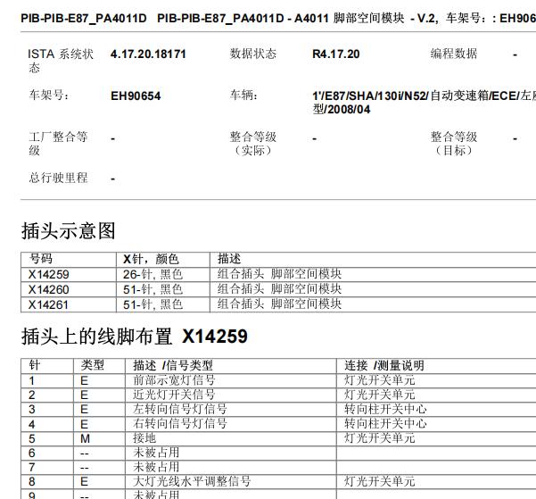 2008年宝马130i脚步空间针脚