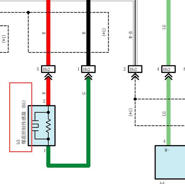 2012-2014年雷克萨斯RX270 1AZ发动机爆震传感器电路图