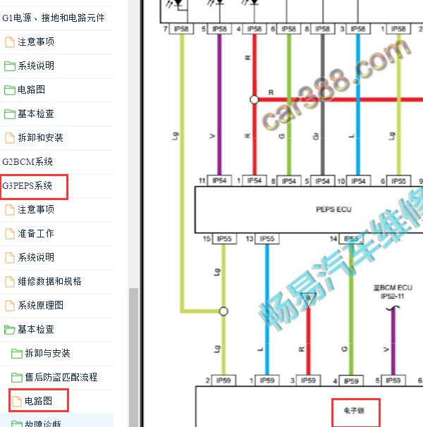 2019年东风风行T5L 电子转向锁电源电路图