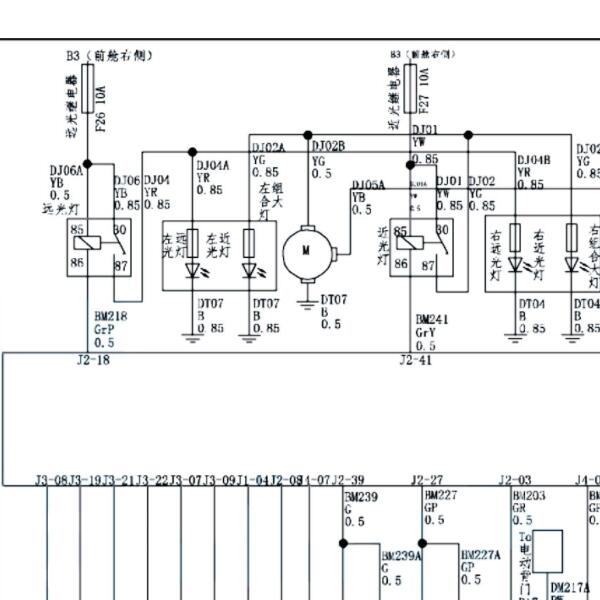 2020年东风风光IX7灯光电路图