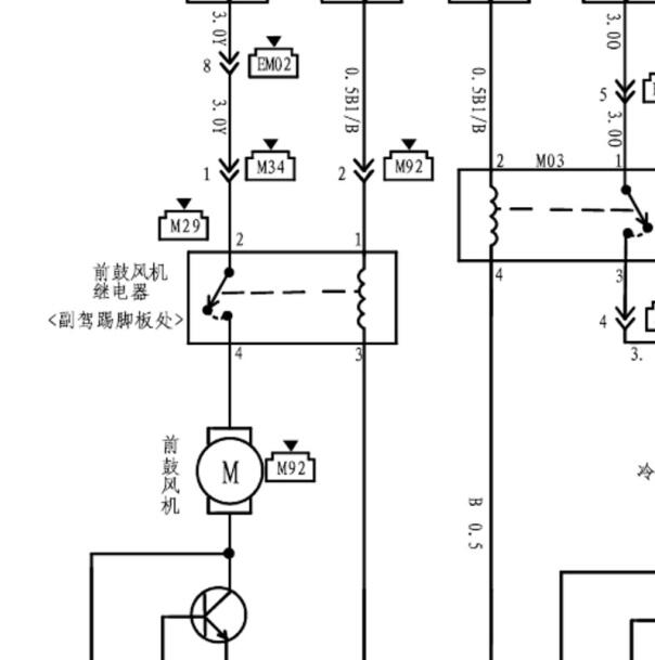 2014年江淮瑞风M5  空调鼓风机电路图