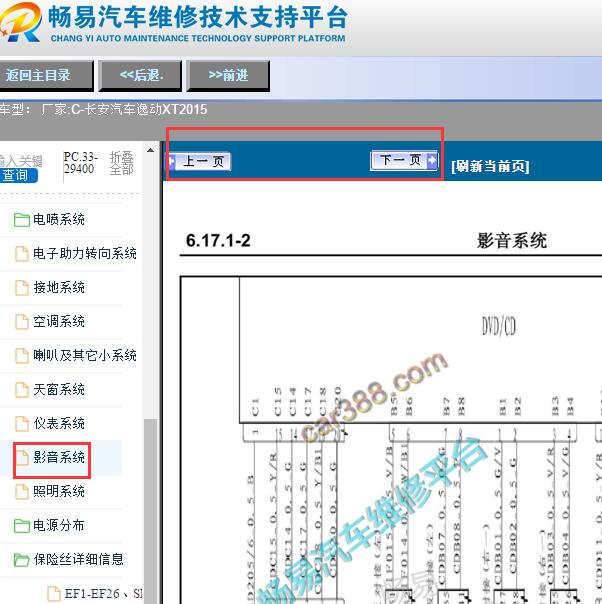2015年长安逸动XT音响电路图