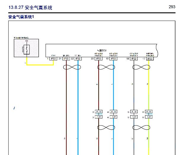 2020年东风风行景逸T5 EVO安全气囊电路图