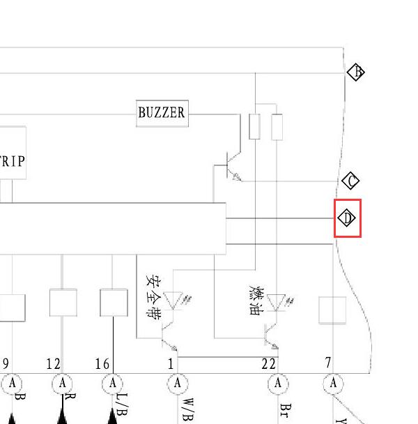 2016年比亚迪F3 组合仪表电源电路图.