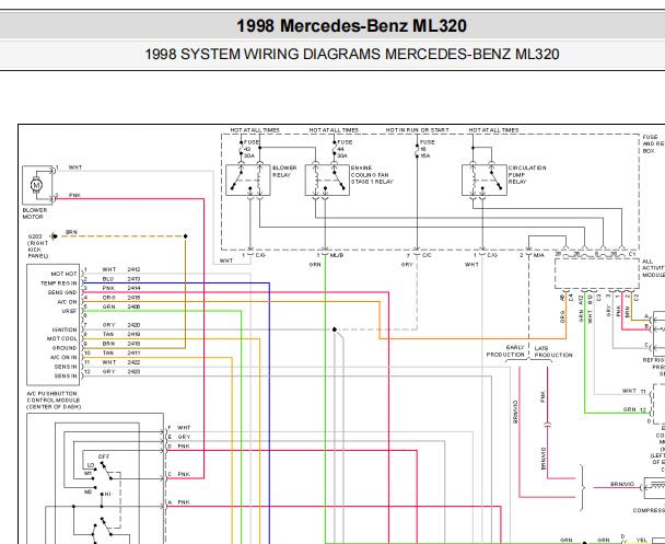 1998年奔驰ML320电路图