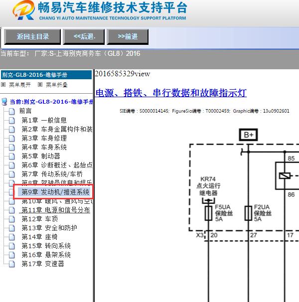 2016年上海别克-商务车（GL8）发动机电路图