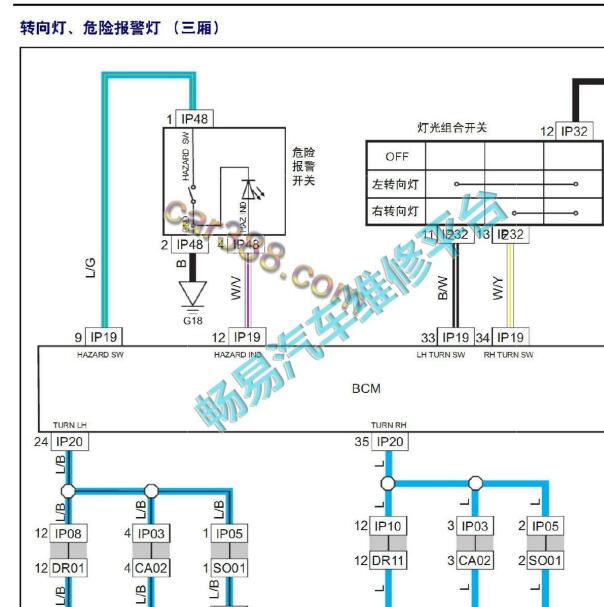 2016年吉利帝豪危险警报灯电路图