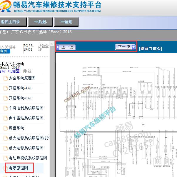 2015年长安逸动（Eado）发动机电路图