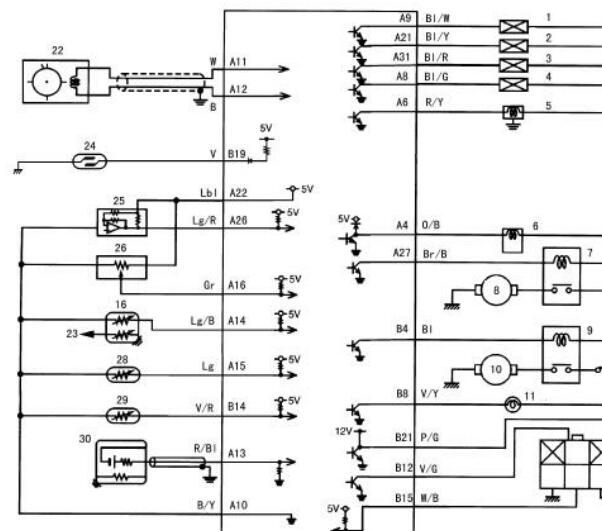2013年昌河铃木利亚纳K14B发动机电路图