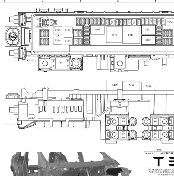 2018年特斯拉ModEL3  保险丝资料