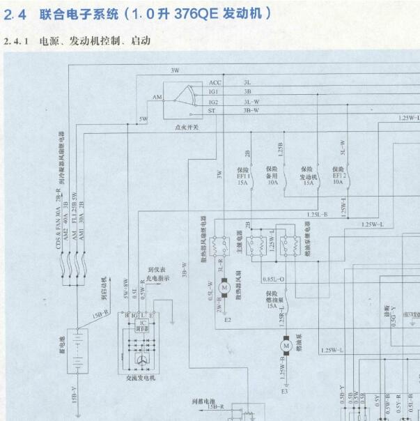 2006年夏利JT376QE发动机电路图.