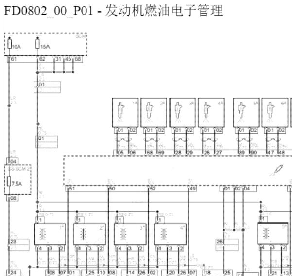 2016年法拉利488GTB发动机电路图