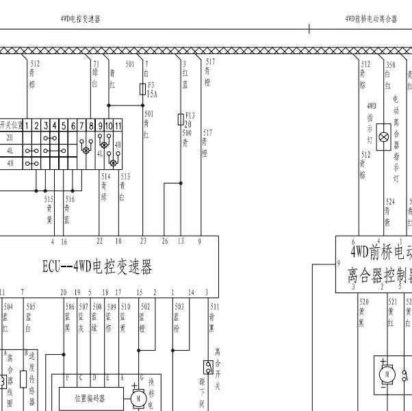 2012-2017年长城风骏5  2.8四驱电路图
