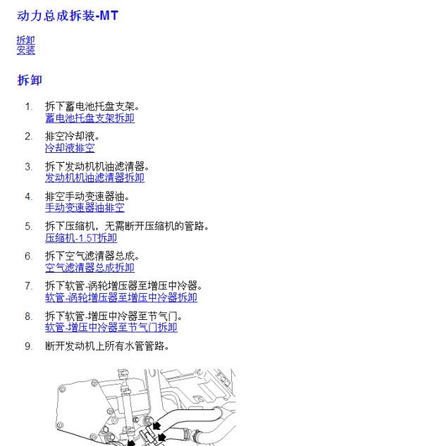 2018年名爵6 发动机维修手册
