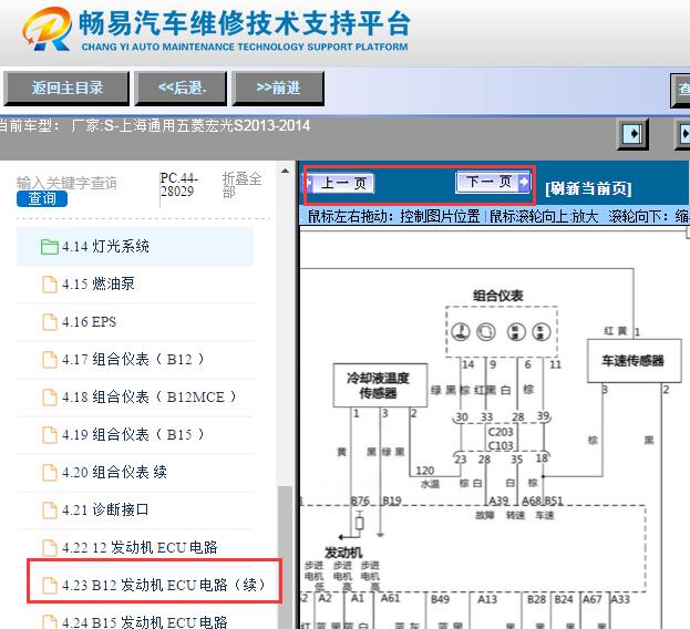 2013-2014年五菱宏光S发动机电路图