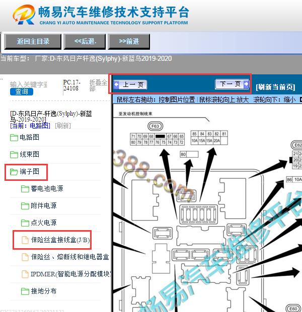 2020年日产轩逸  保险丝继电器位置