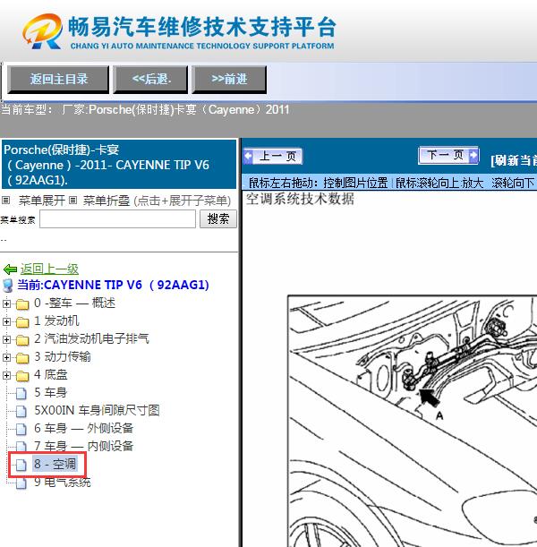 2011年保时捷卡宴  空调维修手册