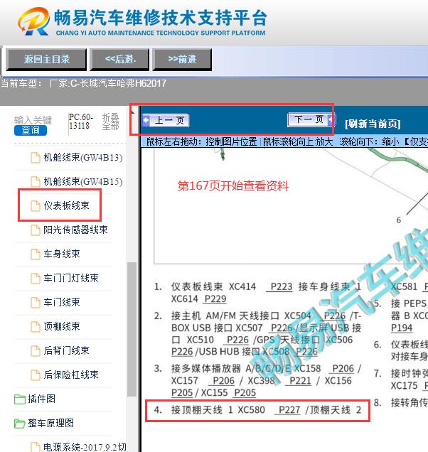 2017年哈弗H6  顶棚1号天线位置