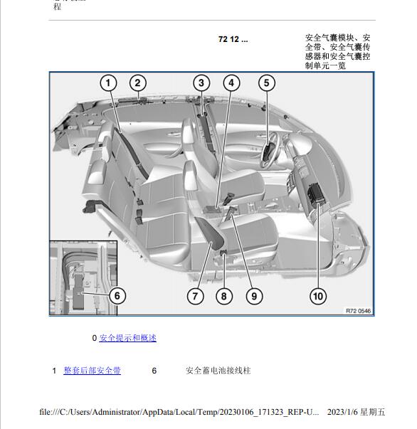 2013年宝马X1 安全带资料