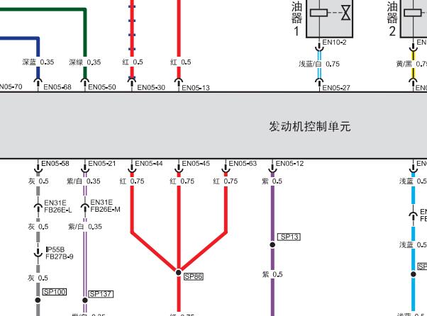 2013年广汽传祺GA5发动机电路图