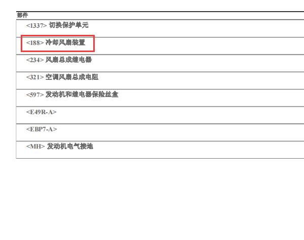 2016年雷诺科雷傲冷却风扇电路图