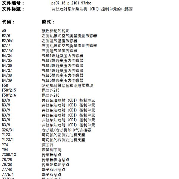 2015年奔驰GLS350发动机电路图