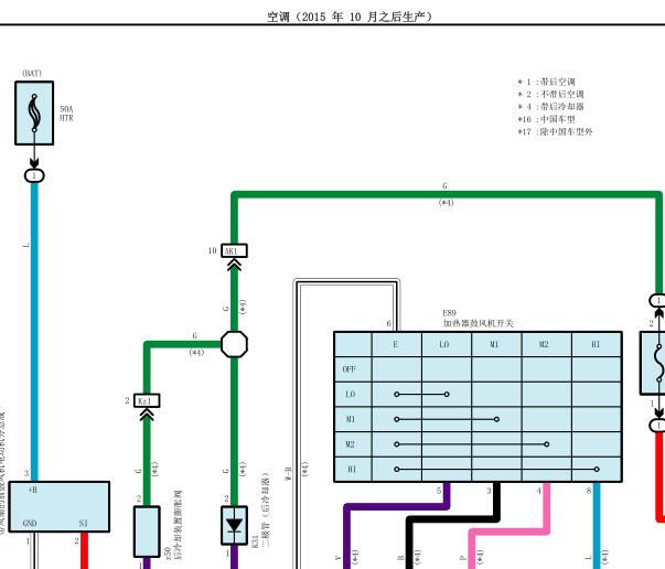 2016年丰田酷路泽空调电路图