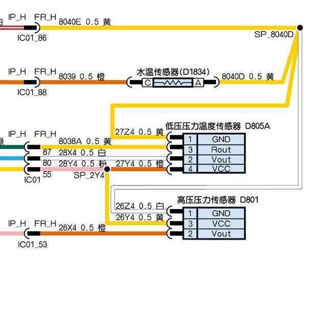 2019-2021年东风风神E70 高压压力传感器电路图