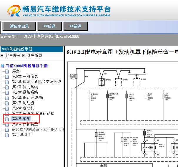 2008年别克凯越保险丝电路图