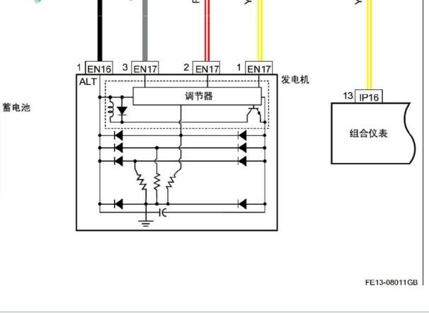 2015年吉利帝豪EC7发电机电路图