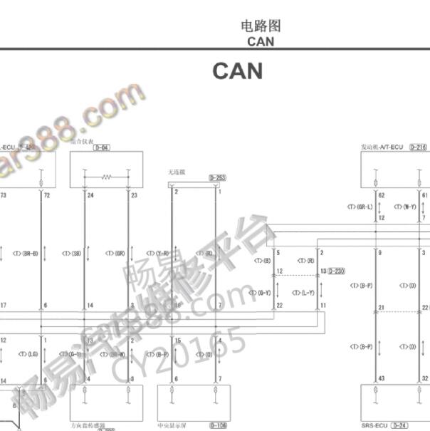 三菱帕杰罗 网络电路图