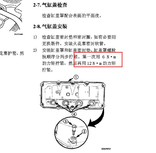 2008-2009年海马海福星 4G18发动机缸盖扭矩.